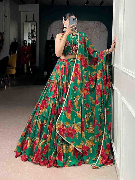 Taraa L 1145 Marble Floral Bridal lehenga choli in Surat